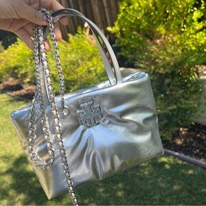 Tory Burch mini Britten puffy tote bag NWT